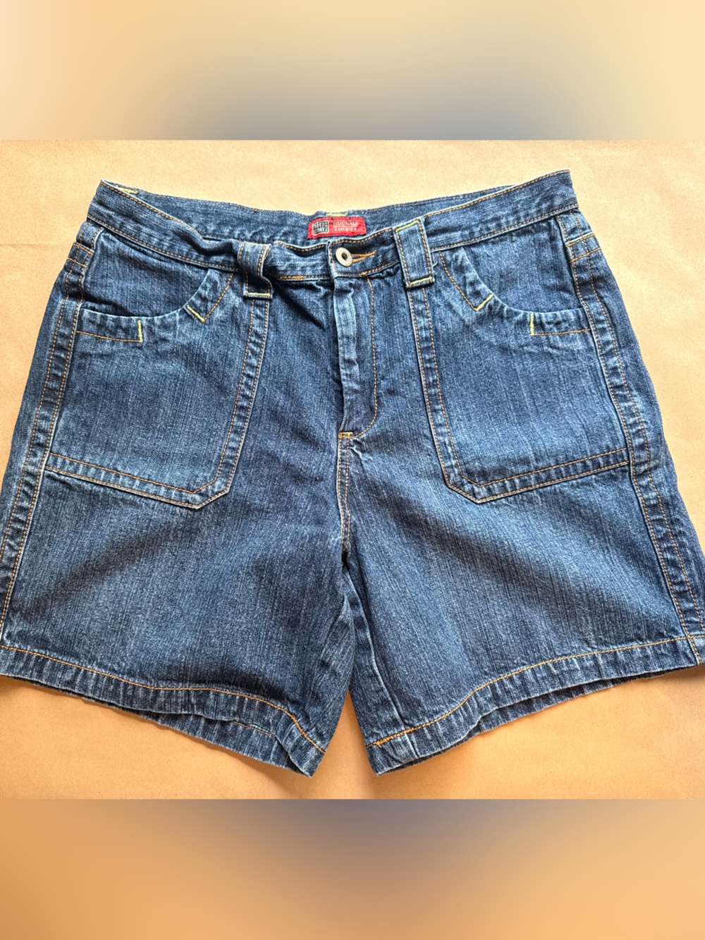 Vintage Faded Glory Blue Denim Jean Shorts 100% cotton!!
